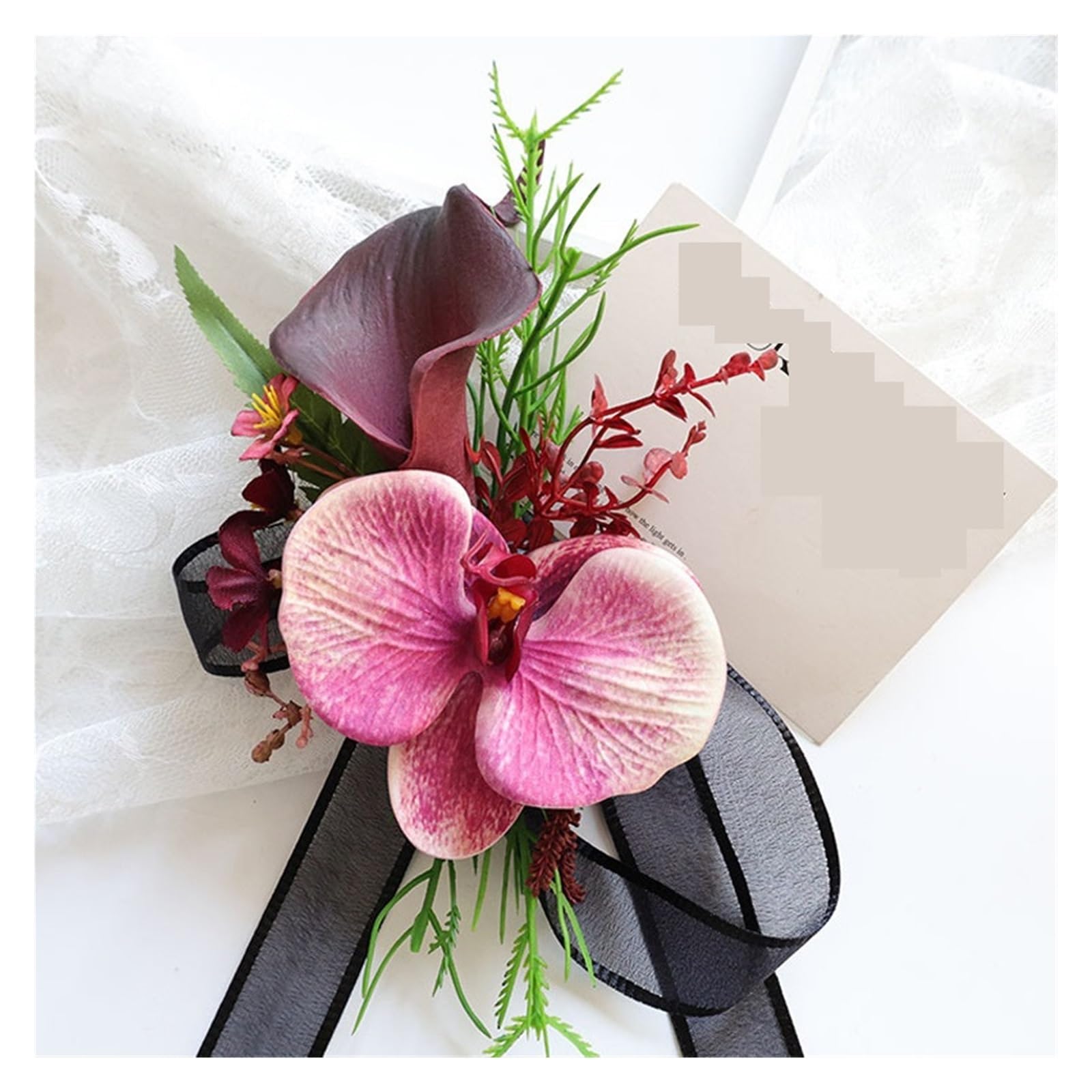 GHHZML Boutonniere Corsage And Wristlet Set - Perfect For Brides, Groomsmen, And Wedding Decorations