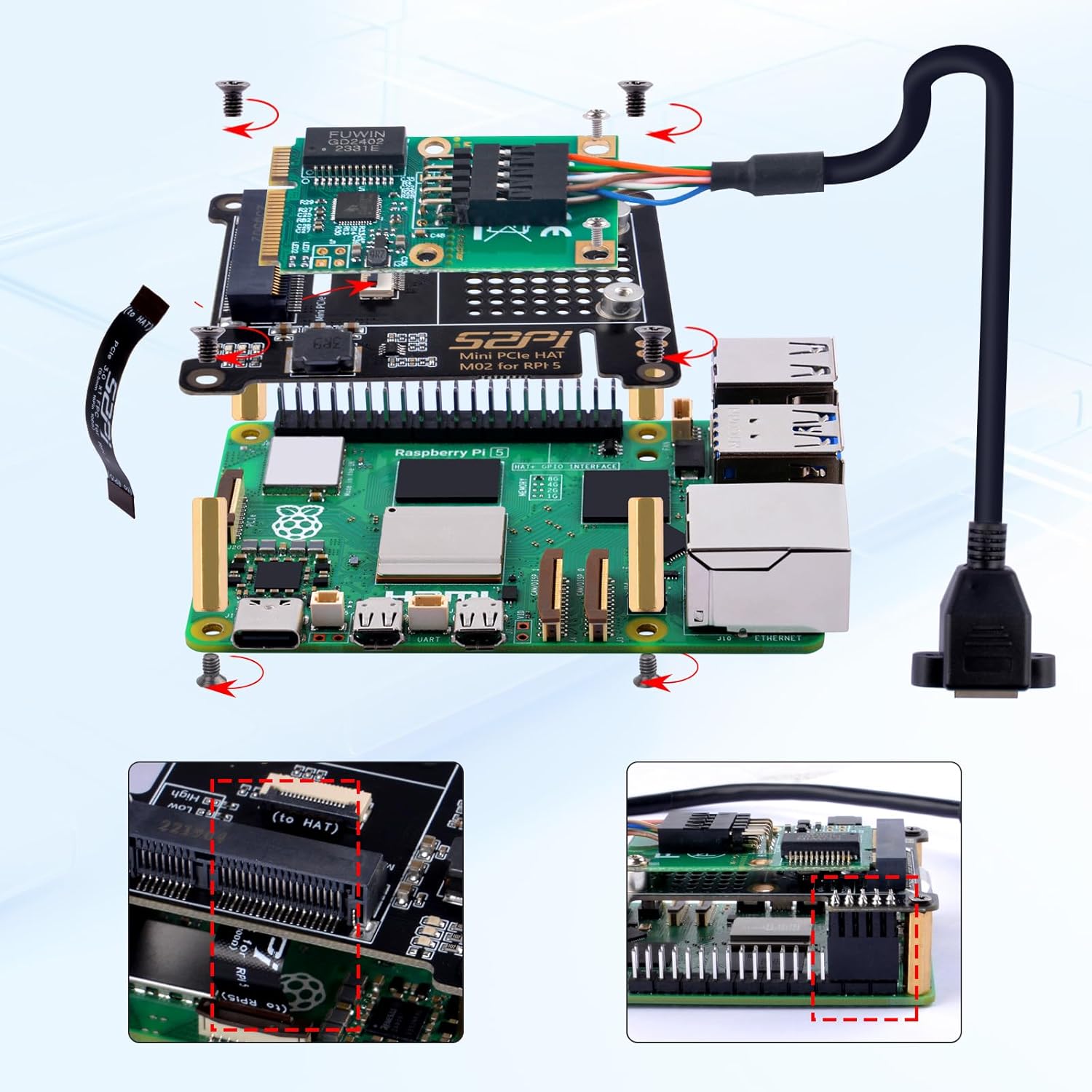 GeekPi Mini PCIe HAT M02 Review: Testado por 7 dias no Raspberry Pi 5