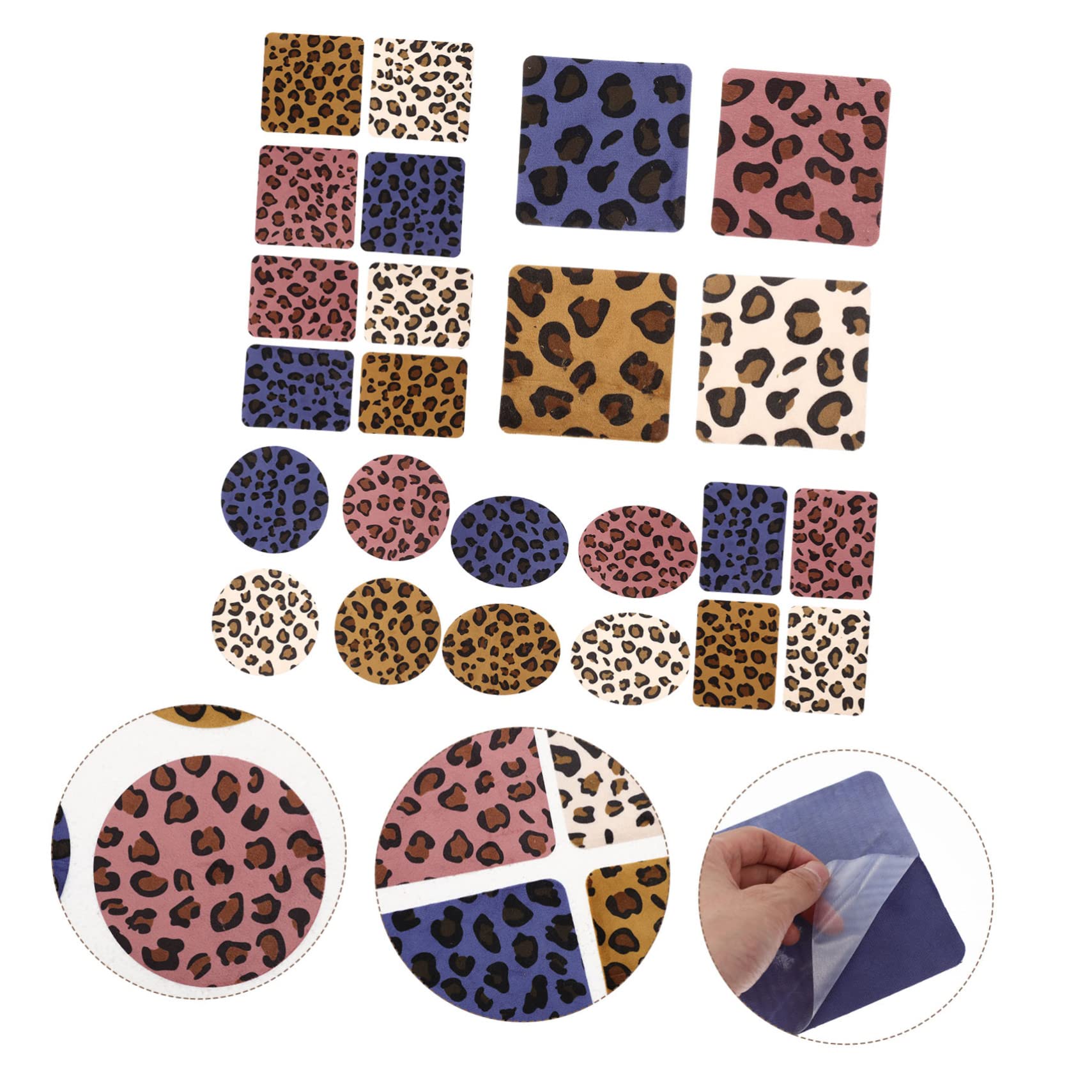 Uonlytech 4 Ensembles Décoratifs Imprimés De Patches Autocollants Remplaçables Pour Vêtements Et Accessoires Pour Réparer Et Personnaliser Vos Tenues 24 Pièces * 4