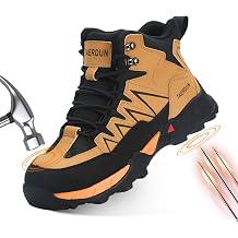 TAERDUN Steel Toe Safety Shoes,Oil &amp; Slip Resistant Waterproof Work Boots