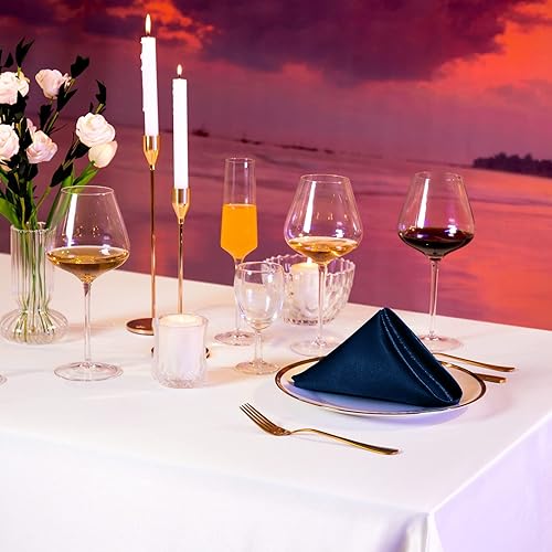 Miniatura 10 de Manyshofu 20 servilletas festoneadas de satén rosa rubor  Servilletas de tela de satén de 18 x 18 pulgadas, juego de servilletas cuadradas de tela