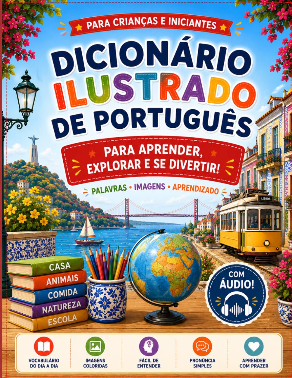 Dicionário Ilustrado de Português: Vocabulário básico do dia a dia para iniciantes em português