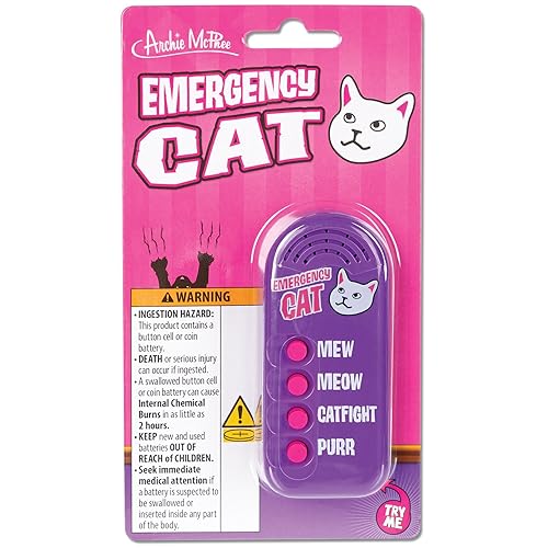 Archie McPhee: Emergency Cat - Electronic Sound Maker, 3.5" Handheld