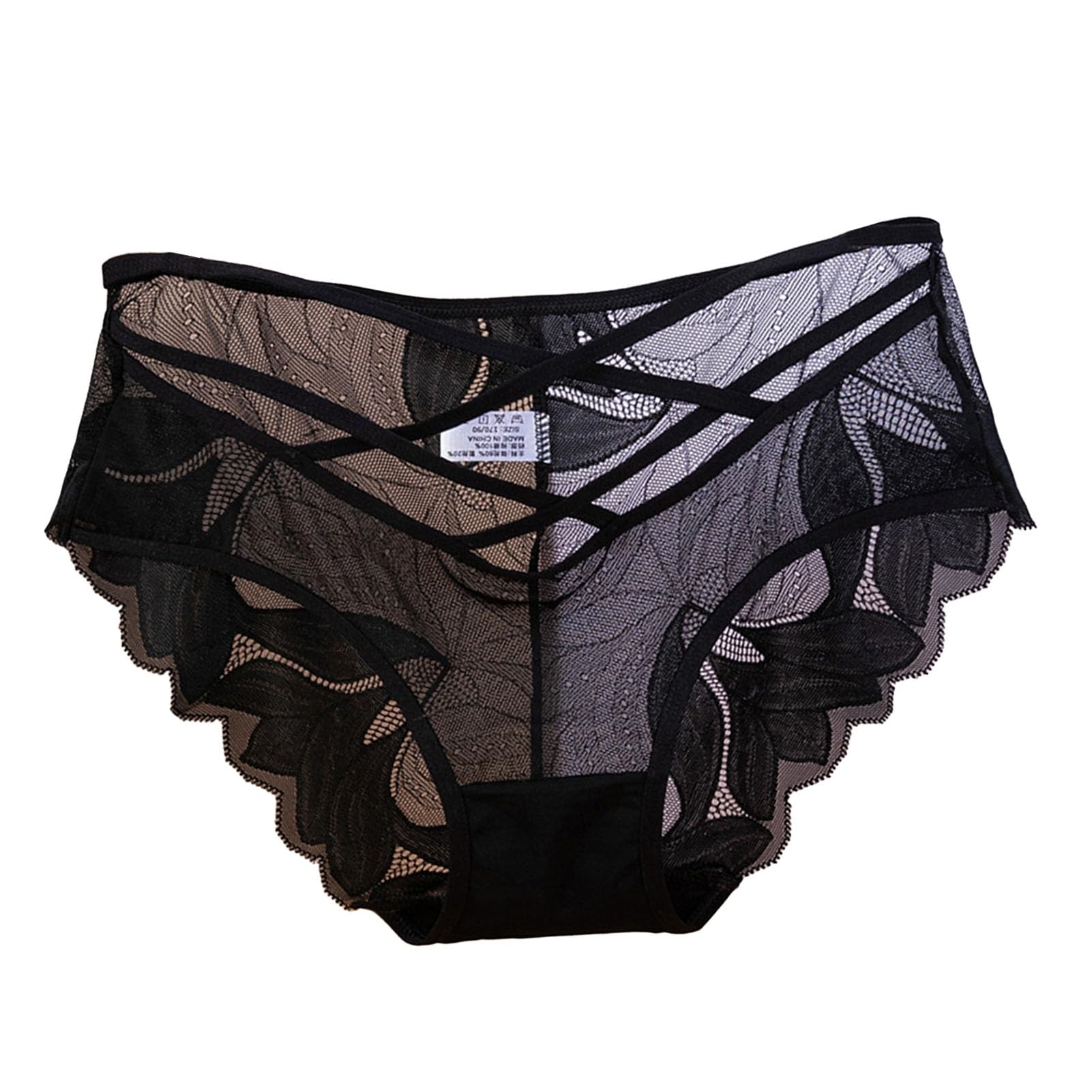 Women Lace Trim Panties Womens Comfortable Breathable Underwear with Elegant Detailing Added