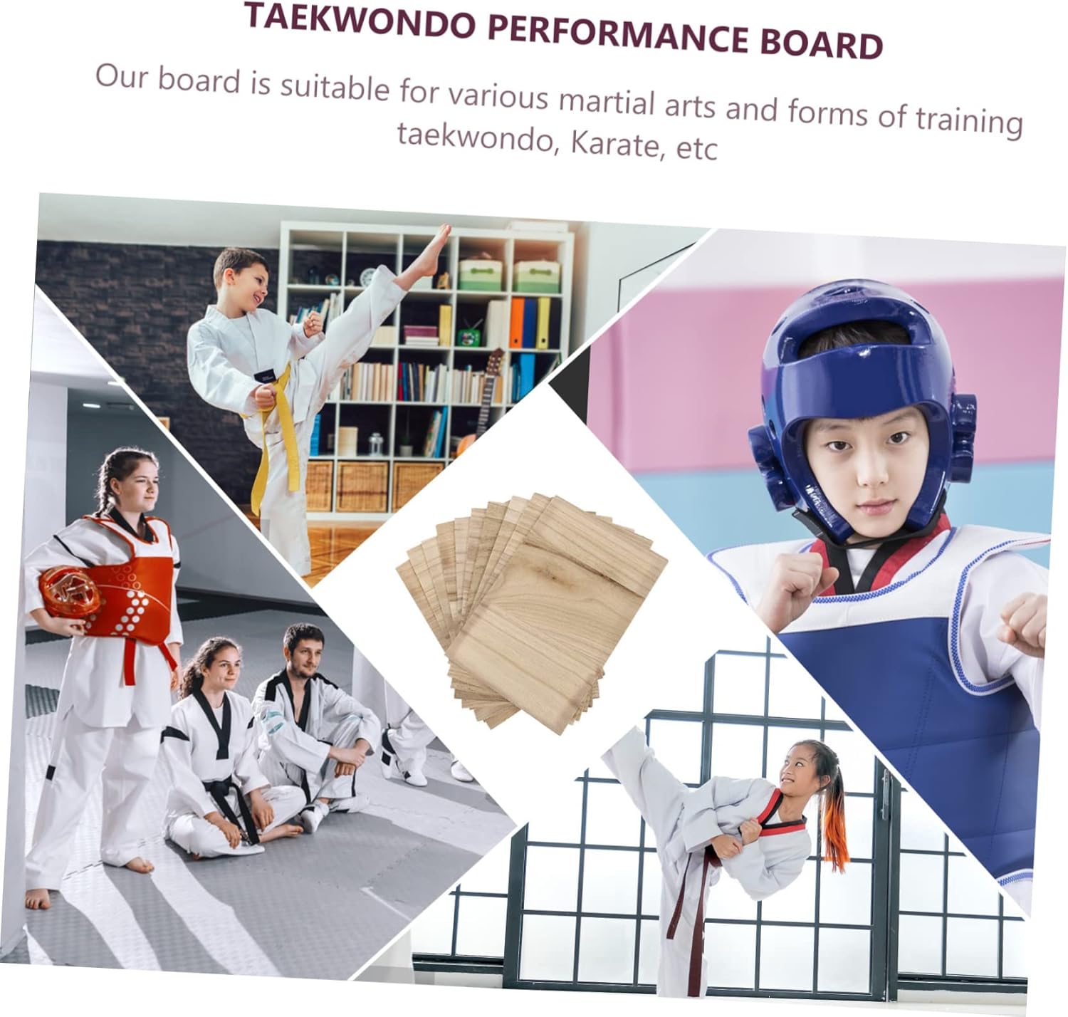 TOYANDONA 10Pcs Taekwondo Breaking Boards High Grade Karate Practice Planks for Martial Arts No Odor for Suitable for Primary School Kindergarten