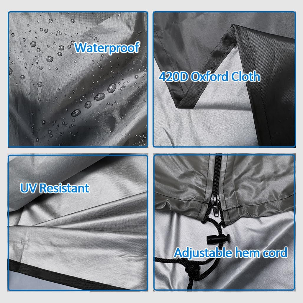 Double Seat Egg Chair Cover Waterproof Patio Wicker Swing Chair Covers with Zipper Outdoor 2 Person Hanging Garden Egg Chair Cover 91" H x 80" D, Black