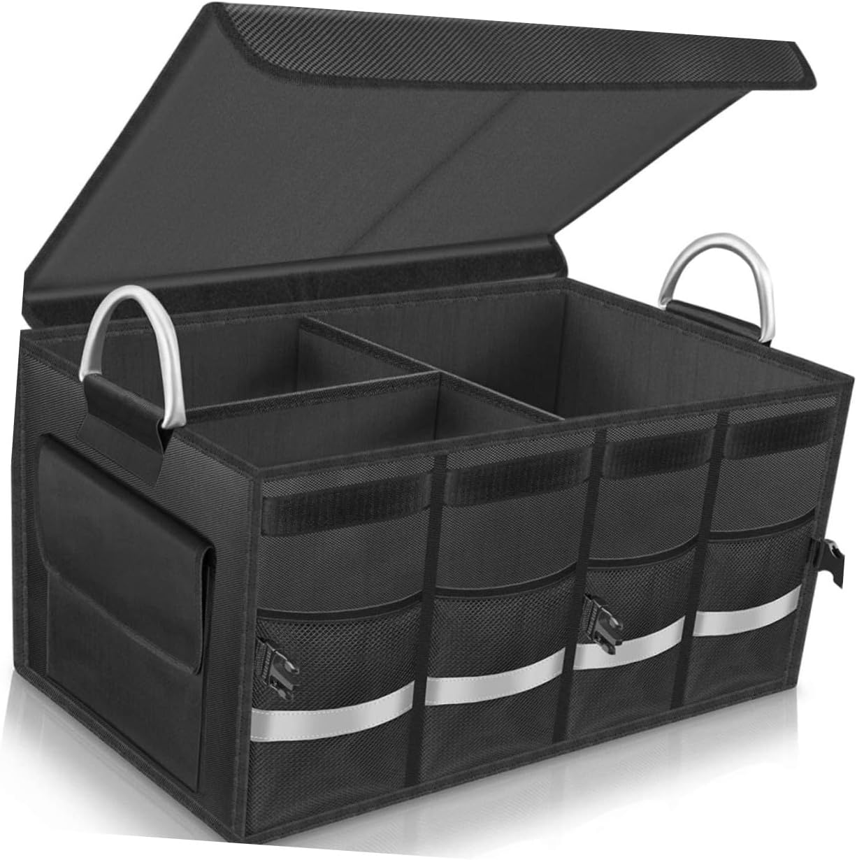 Car Trunk Organizer Foldable Storage Box Black Multifunctional Cargo Container for Suv and Sedan Car Trunk Storage Case