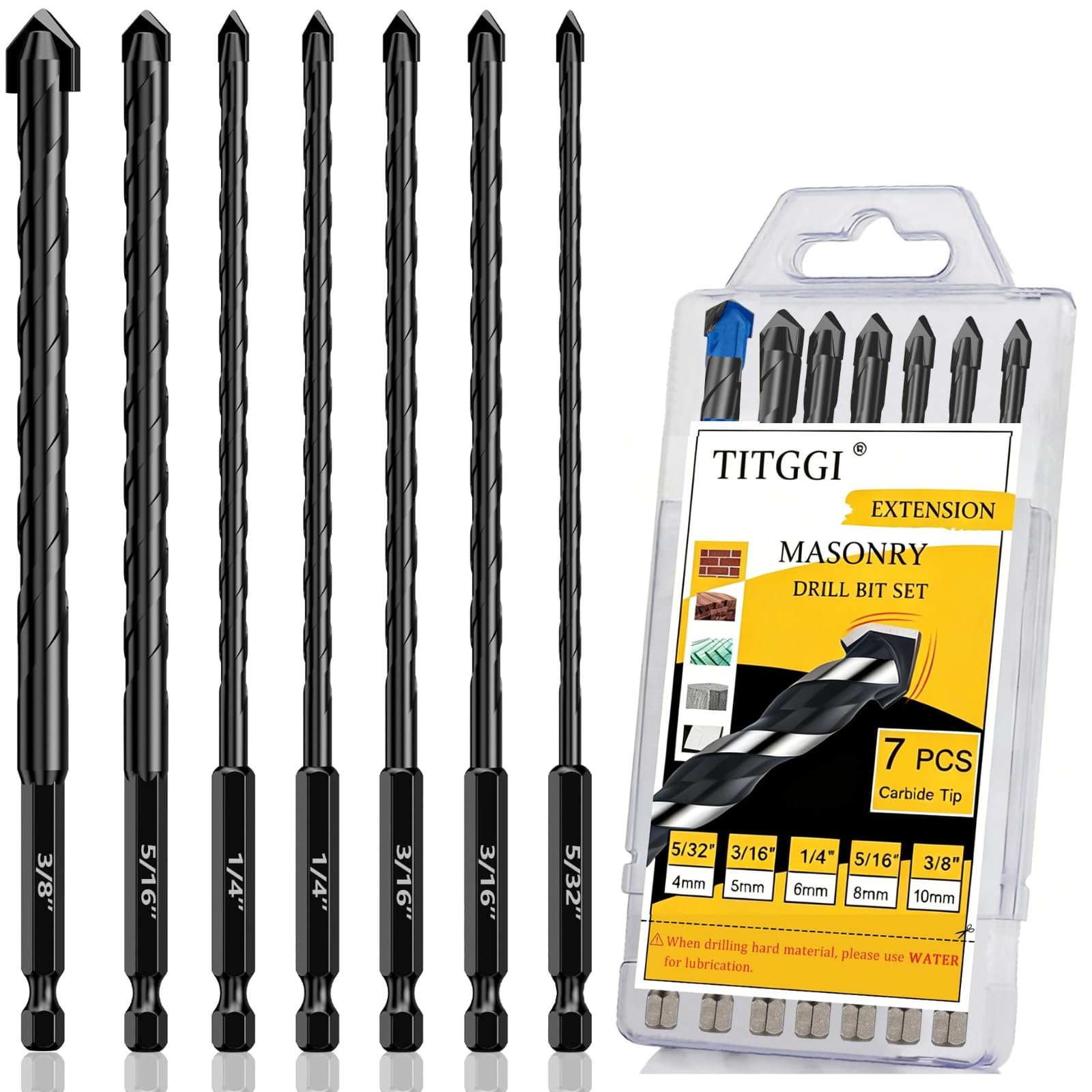 Masonry Drill Bits - Concrete & Brick -10 Masonry Drill Bits - Concrete & Brick -10