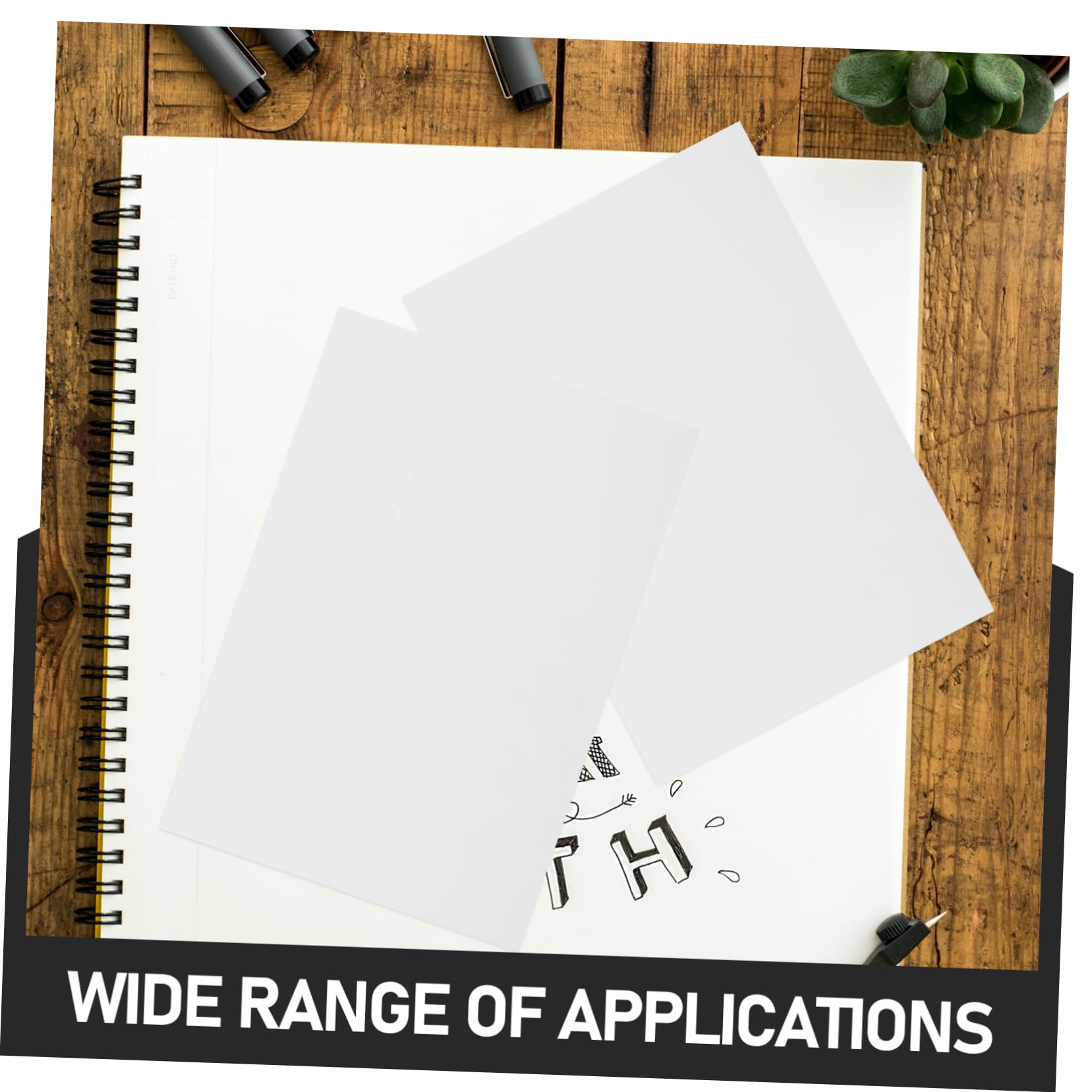 Anneome Papier à Dessin pour Crayons Aquarellables, 400 Feuilles Blanches
