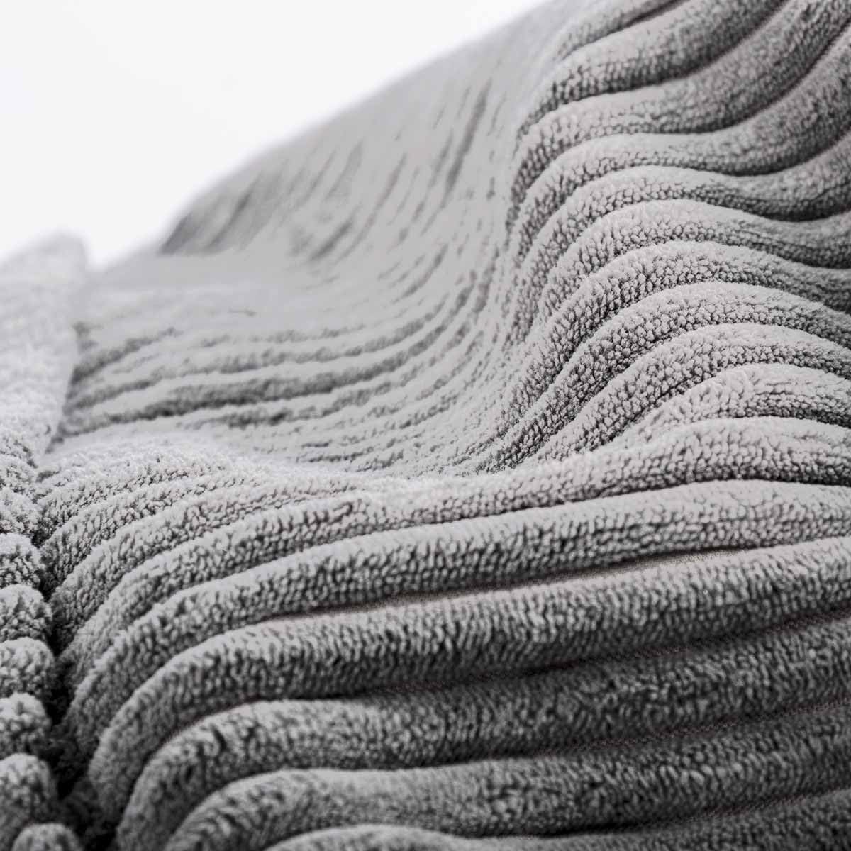 LIVEDECO - Housse Vide Pouf Géant XL Intérieur Velours Côtelé Gris ClairBiG52