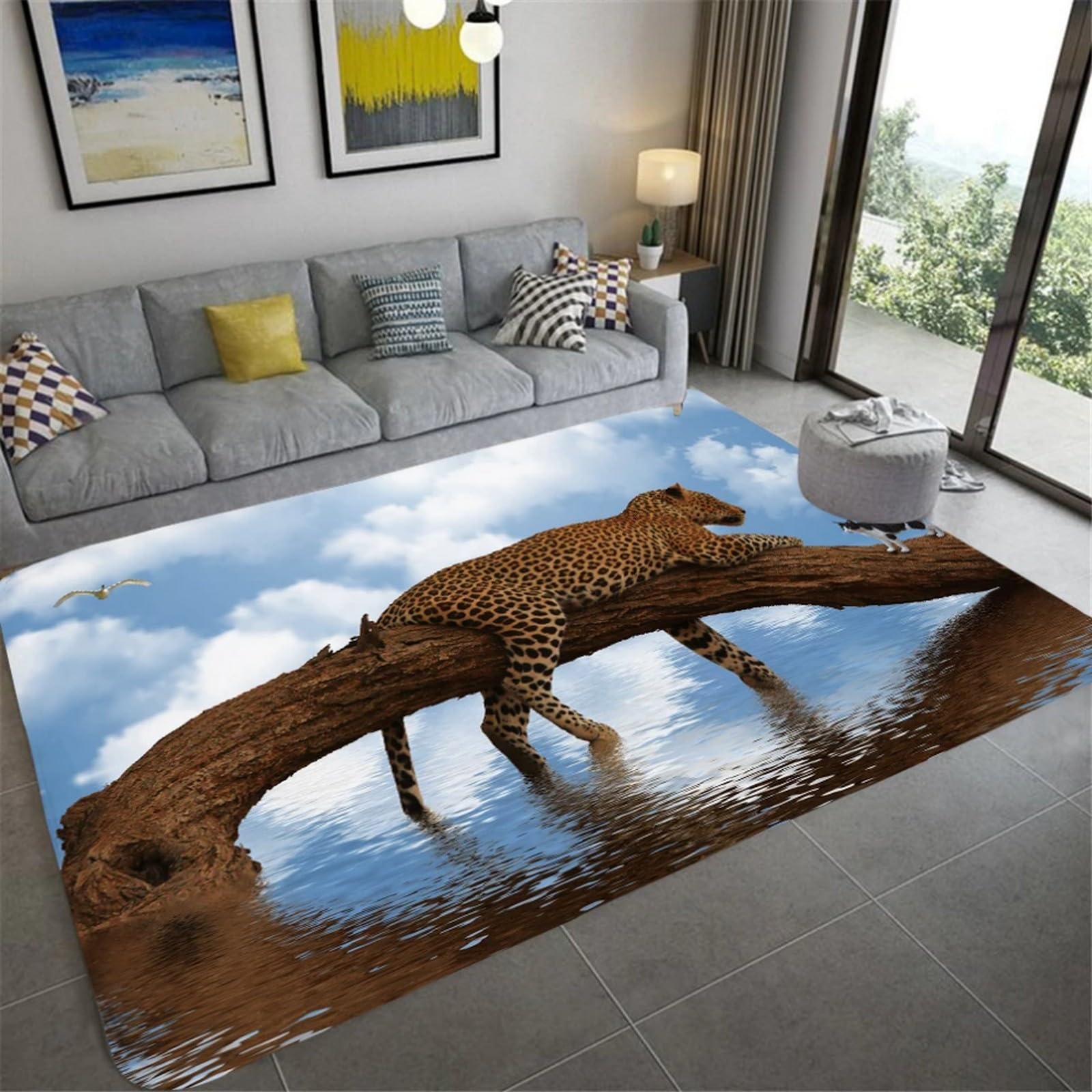 Tapis enfant lavable qui ne glisse pas : la solution tigre 3D pour la chambre