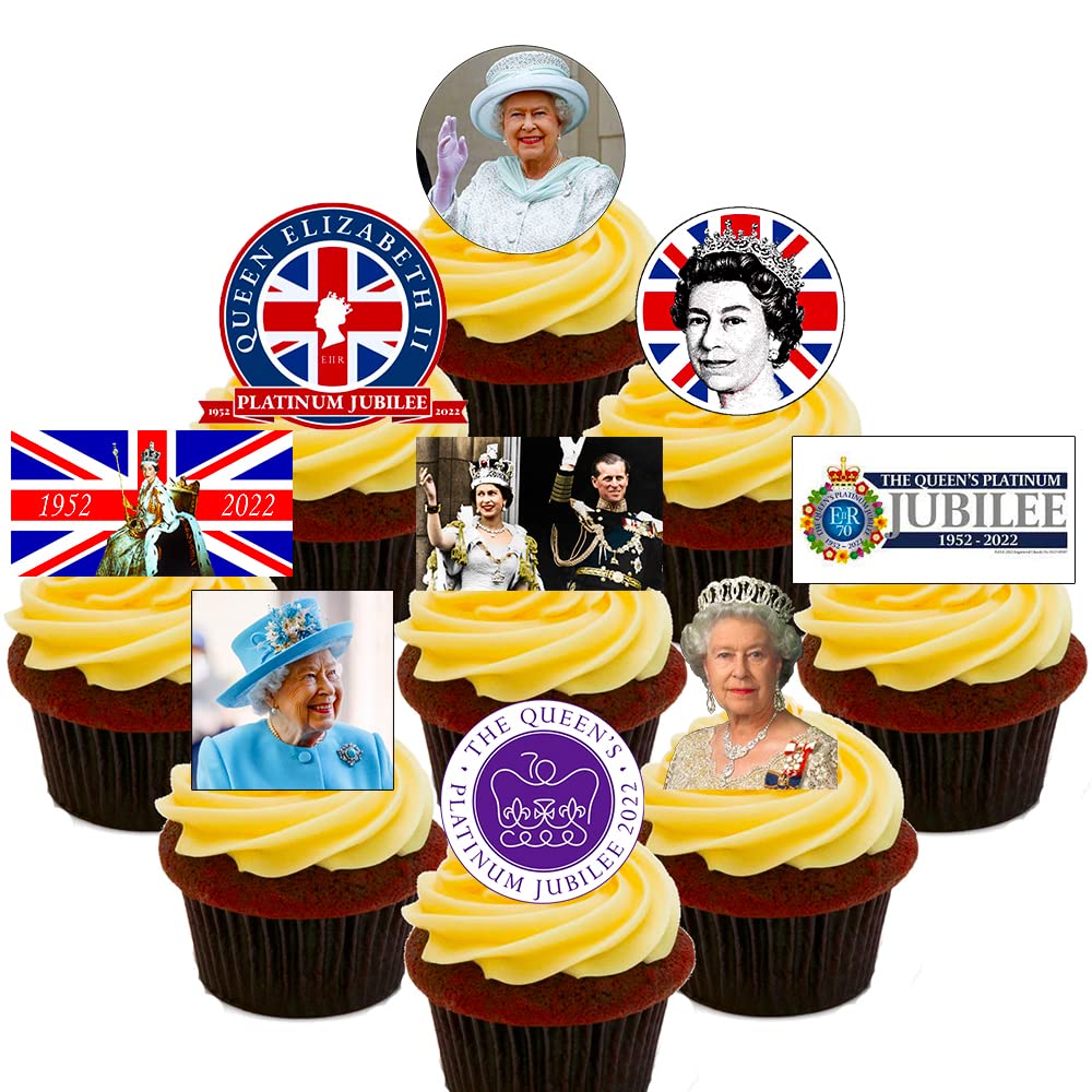 Buy Queen's Platinum Jubilee Party Pack Edible Cake Decorations