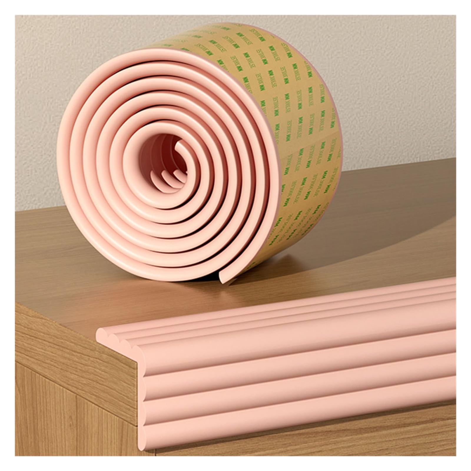 YNBSHGAA Foam edge protectors, 8cm Wide Self-Adhesive Cushion Bumper, Anti Collision Safety Edge Protection Strip For Glass Table Furniture Fireplace,Pink-6m/19.68ft