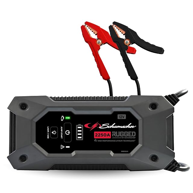 Schumacher Electric 2250A Rugged Lithium Car Battery Jump Starter and Portable Power Pack Jump Box 3-in-1 Solution 2