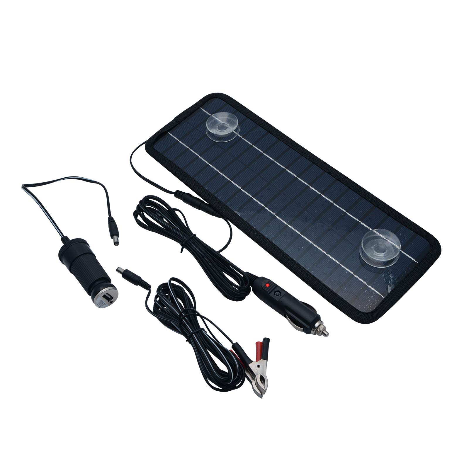 Baceyong przenośna zapasowa ładowarka 12 V 12 V / 5W do motocykla samochodowego RV Yachting Outdoor Power Supply z portem wyjściowym USB