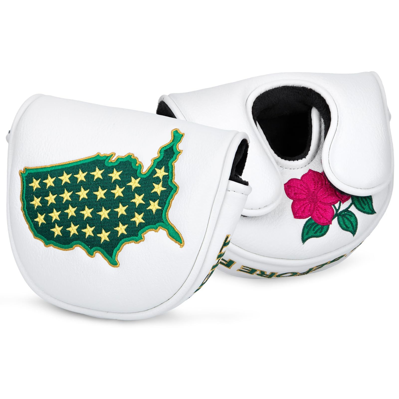 Golf Mallet Putter Head Cover, Magnetic Closure Leather Golf Headcovers Mallet Putter Cover for Golf DF3 Putter Golf Mallet Putter Cover for OZ1 MEZZ 1 MEZZ1 MAX (for OZ1 Mallet Putter(Azalea))