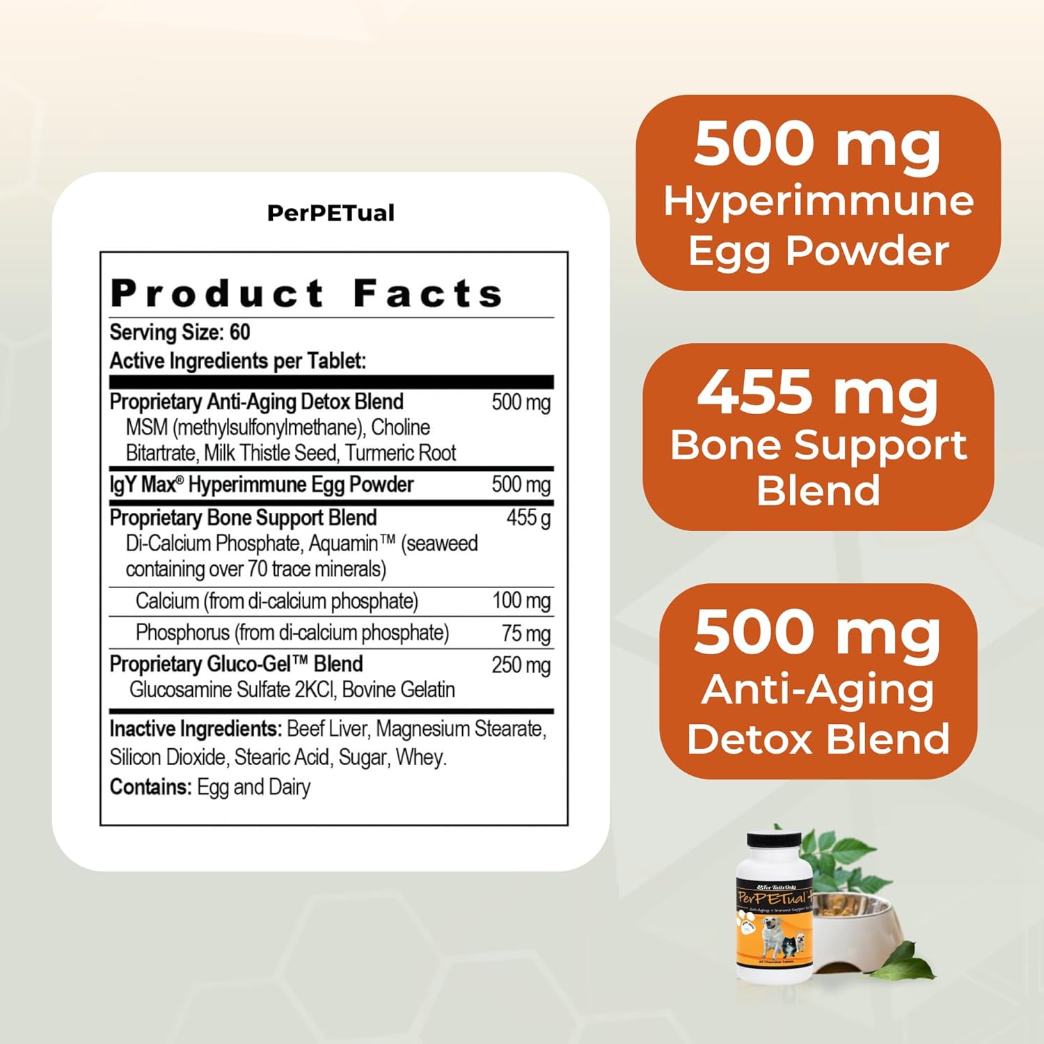 Youngevity Perpetual Plus Made-for-Pets Supplement, 60 Count (Pack of 1)