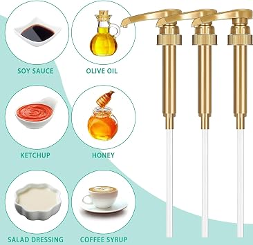 Syrup Pump 5PCS Coffee Syrup Pump Dispenser Reusable Simply Syrup Portion Pumps for Coffee Flavoring Bottles Home Drinking Coffee Bar