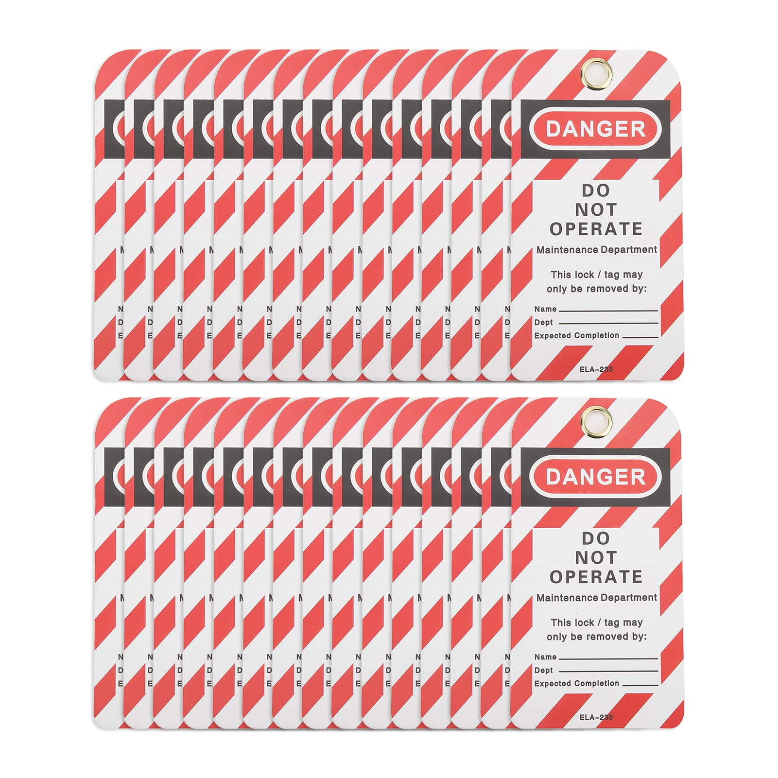 30PCS Lockout Tagout Tags,Lockout Tags,Rewritable Danger Do Not Operate Safety Warning Reusable for Industry Chemistry, Lock Out Tag Out, Out of Service, Electrical Equipment Repair