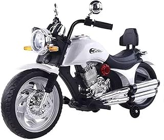 موتوسيكل هارلي تشايلد يعمل ببطارية قابلة لإعادة الشحن، يناسب الأطفال حتى 4 سنوات، أبيض