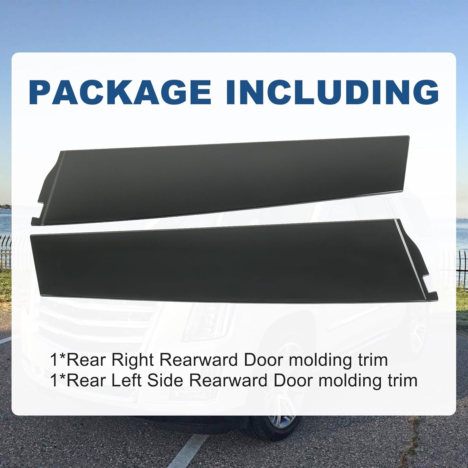 Rearward Door C-Pillar Windshield Trim Full Set (Left & Right) Replacement for Cadillac Escalade Chevrolet Tahoe GMC Yukon 2015-2018 Rear Driver & Passenger Side 926-245 926-246