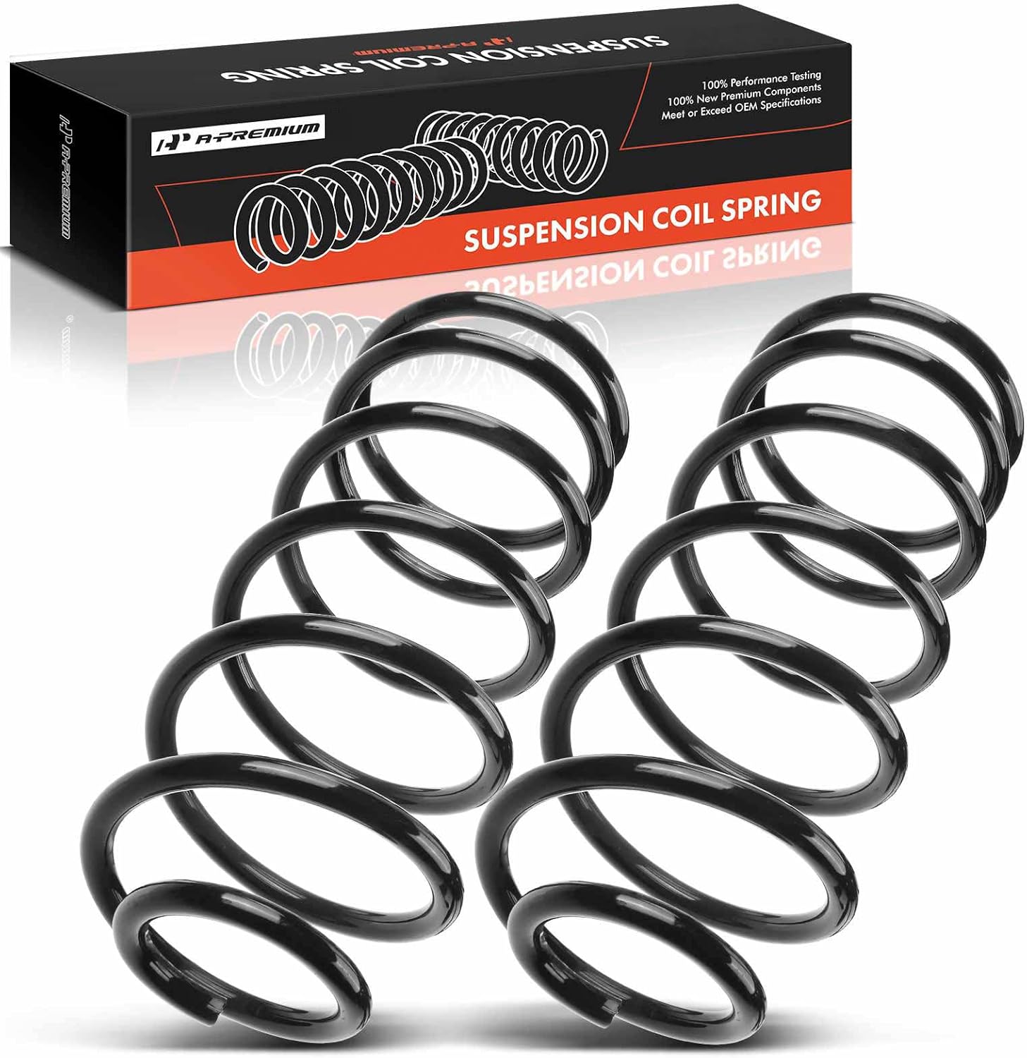 A-Premium 2Pcs Rear Suspension Coil Spring Set Compatible with Chevrolet Impala 2004-2013 Impala Limited & Buick LaCrosse Allure, Driver and Passenger Side, Replace# 10391594, 10391595