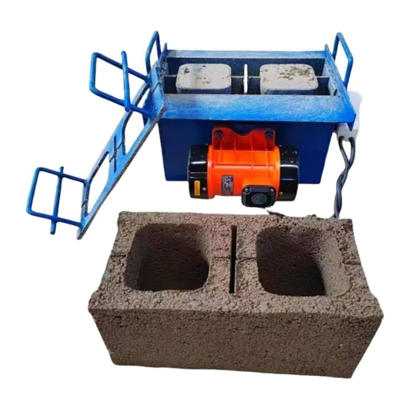 Kuashdbc One Color Concrete Block Making Machine, Automatic Cement Brick Machine, 212 Vibrations/Min, 45-Second Forming Cycle, 30 Bricks Per Hour For Small Construction Projects