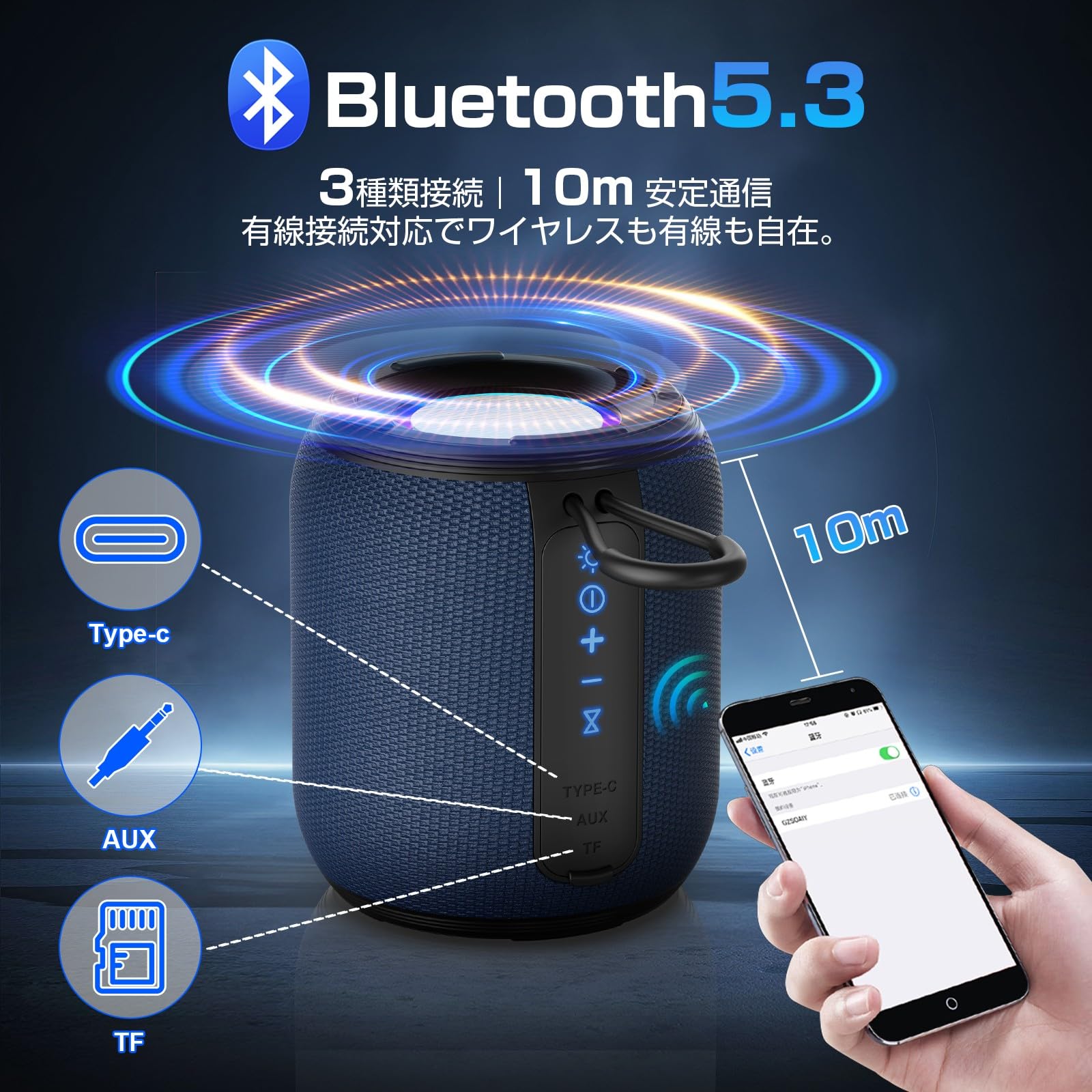 Amazon.co.jp: 【2025 進化モデル】Bluetoothスピーカー 重低音強化 Hi