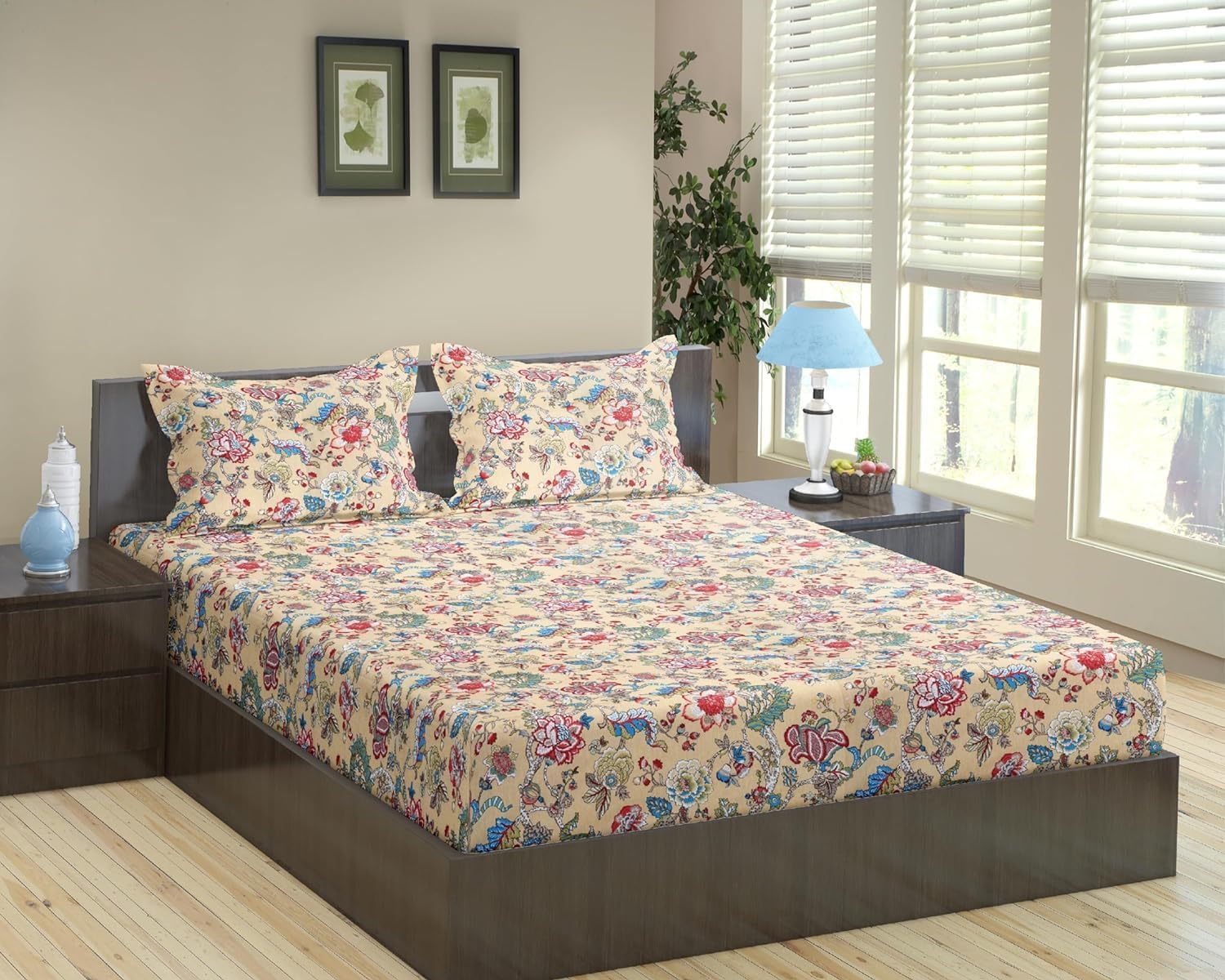 Cotton King Size Fitted Bed Sheet Set -27 Cotton King Size Fitted Bed Sheet Set -27