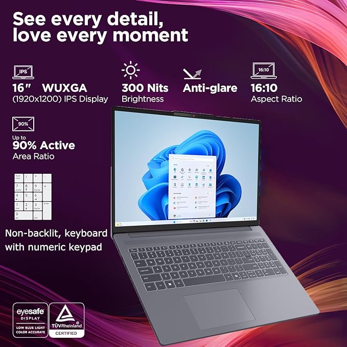 Lenovo IdeaPad Slim 3 16IRH10 i7-13620H 8GB RAM 256GB SSD 16" FHD+ Windows 11 miniatura 3