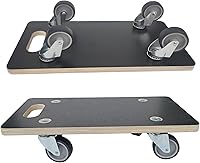 Vista 11 de Carretilla para Mover Muebles de 15 Pulgadas de Servicio Pesado con Rodillos Móviles de Madera Dura, Capacidad de 550 Libras, Carrito Plano