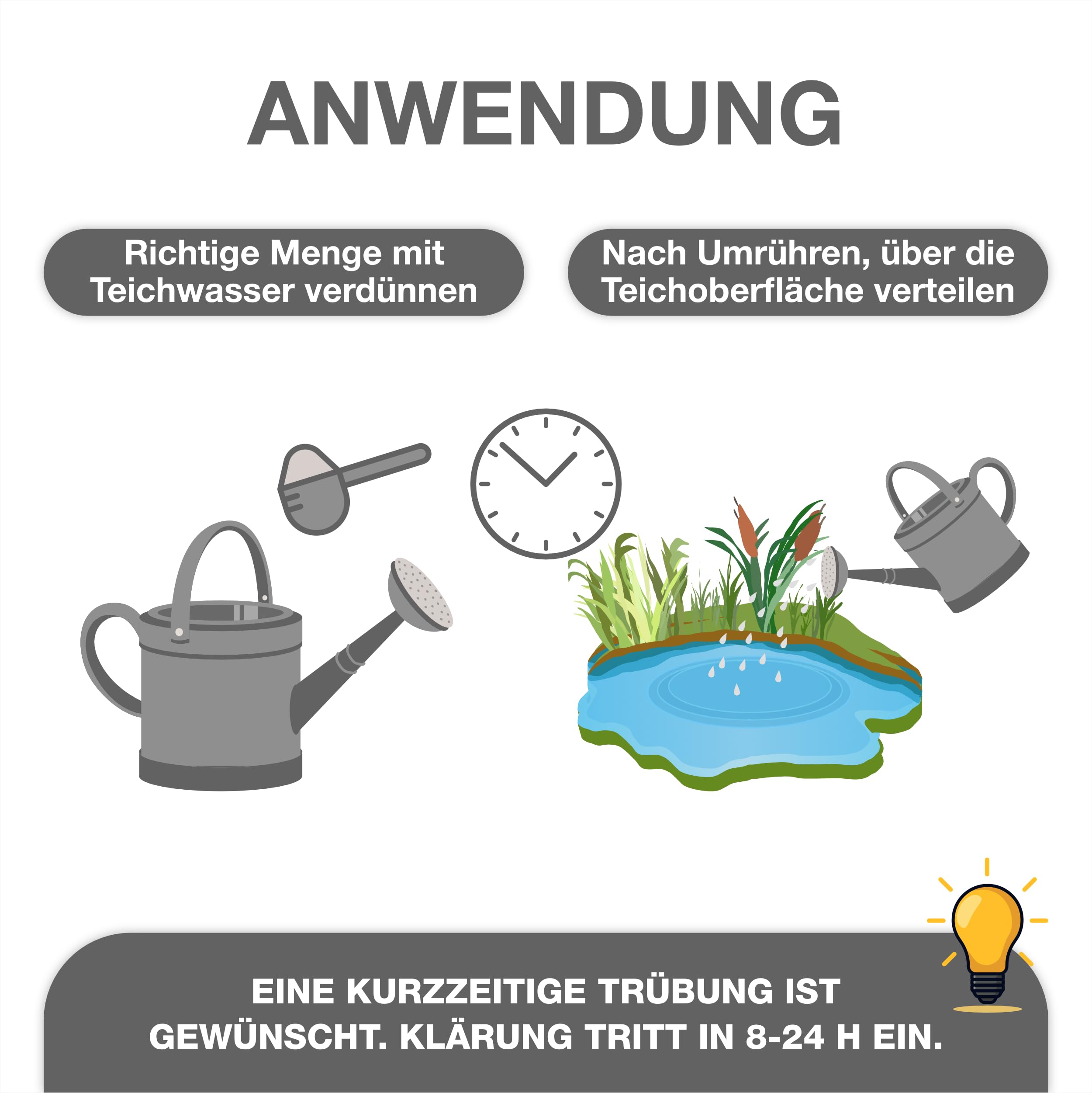 Teichpoint K24 Mineral-M 4 kg | Feines Montmorillonit Pulver bindet Schadstoffe und reduziert Trübungen im Garten und Koi Teich | Für ausgeglichenes Teichwasser | Reichweite 400.000 Liter