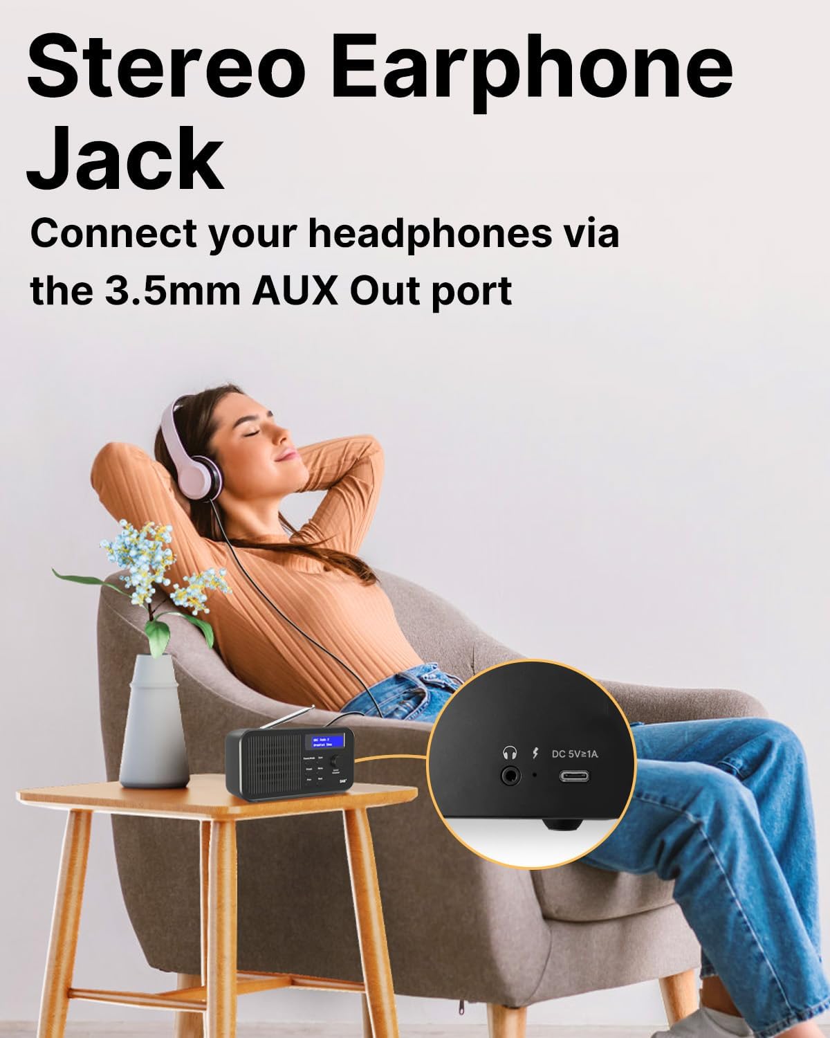 OiDiPi Radio with Stereo Earphone Jack