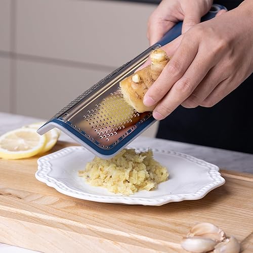 Miniatura 5 de Cohesion Zester Grater Double-sided Graters for Kitchen - Kitchen Lemon Zester Tool for Cheese, Citrus, Garlic, Ginger, Nutmeg, Chocolate, Fruits,