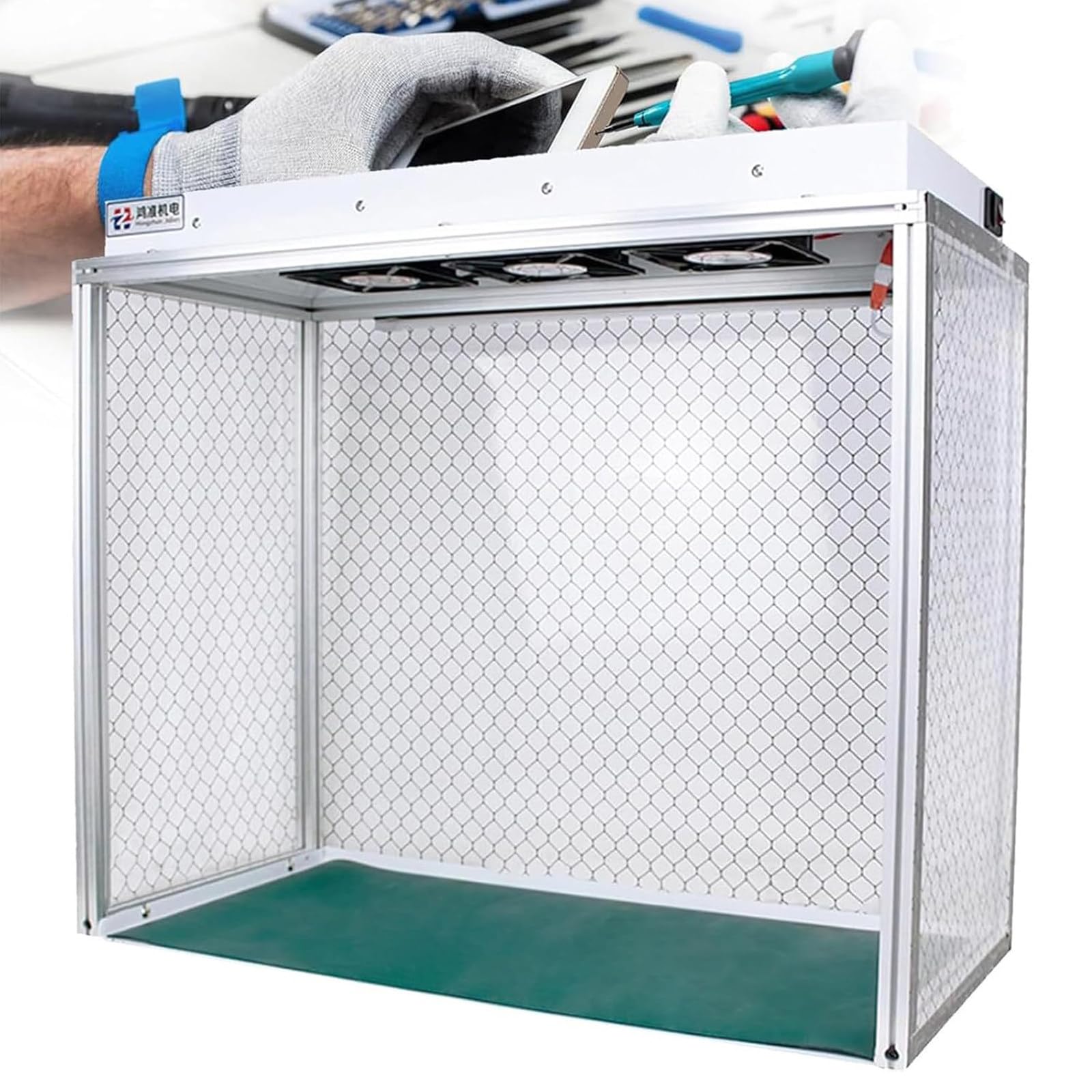 Vertikale Laminar Flow Hood Air Flow Clean Bench Mit DREI Ventilatoren, Hepa-Filter FüR Sauberkeit Staubfrei Arbeiten, Vertikale Laminar Flow Hood Mit 26X12In Arbeitsbereich 220V
