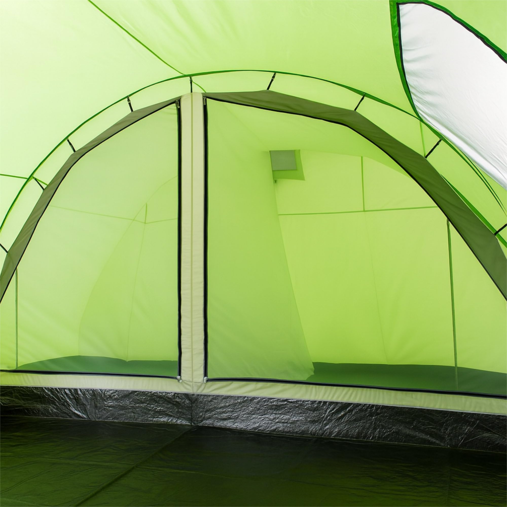 CampFeuer Tenda a tunnel per 6 persone "Relax6" | Tenda a tunnel variabile con cabina letto separabile e 5.000 mm di colonna d'acqua | Tenda a gruppo | Tenda da campeggio