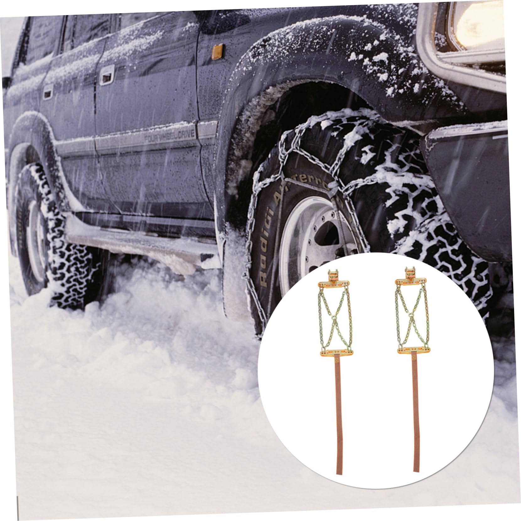 PRETYZOOM 2pezzi Catene Da Neve Per Auto Catena Antiscivolo Per Auto Catena Da Neve Per Pneumatici Ghiaccio
