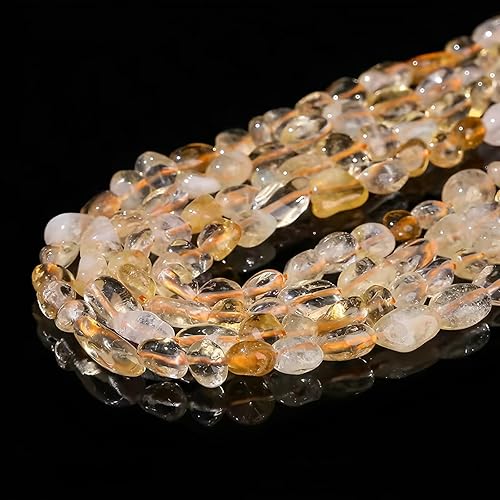 Miniatura 2 de HAAMIIQII 50 cuentas de citrino natural de 0.197-0.315 in de forma libre irregular de cuarzo de cristal caído sueltas para hacer joyas, pulseras,