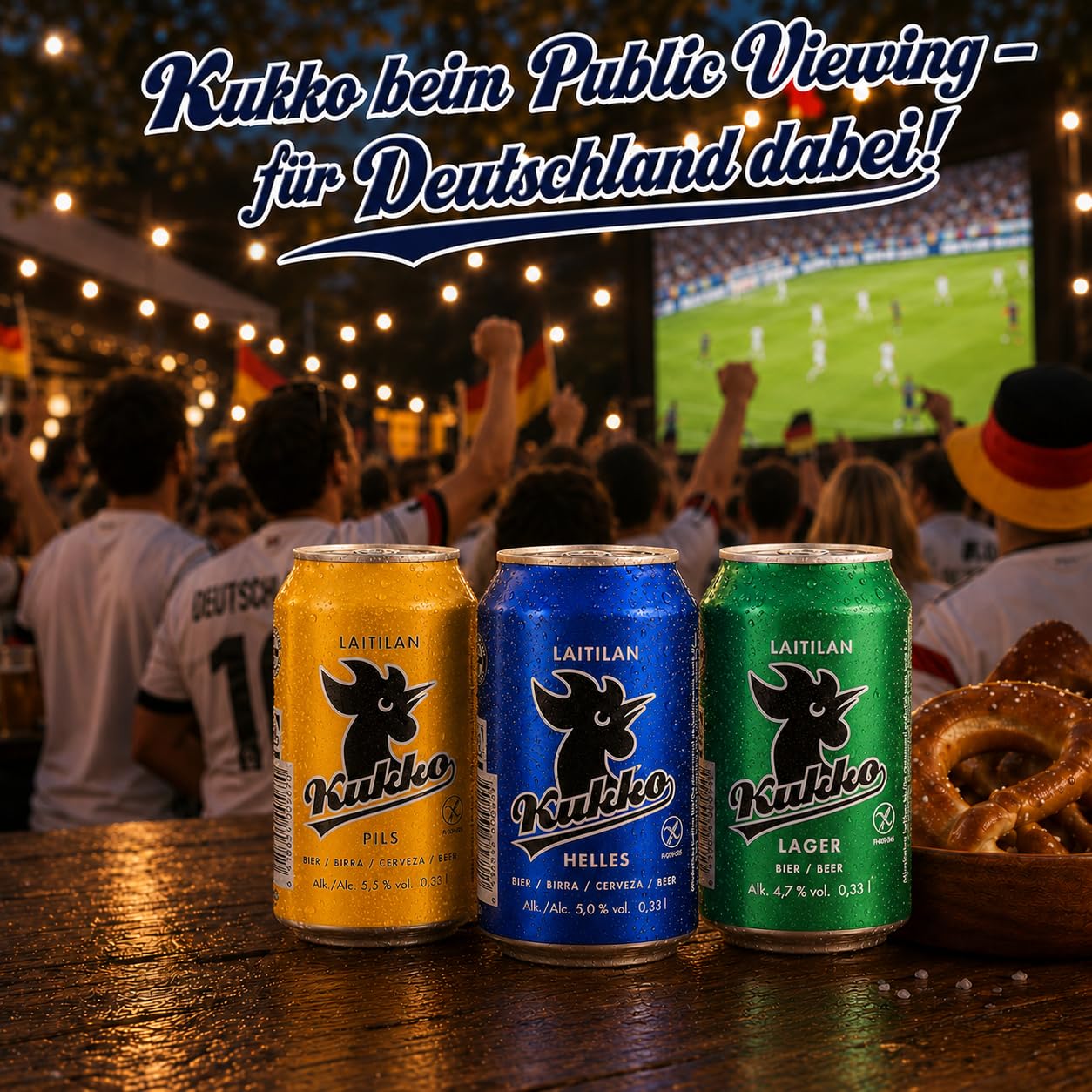 Kukko Glutenfreies Tasting Pack: Lager, Pils & Helles – Premium finnisches Craft-Bier, 24 × 0,33 L Dosen