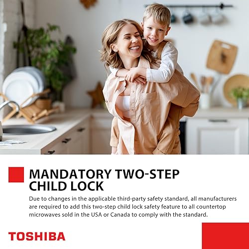 Miniatura 10 de TOSHIBA Combo de freidora de aire 8 en 1 horno microondas de encimera, con convección, asador, modo de eliminación de olores, tocadiscos con memoria