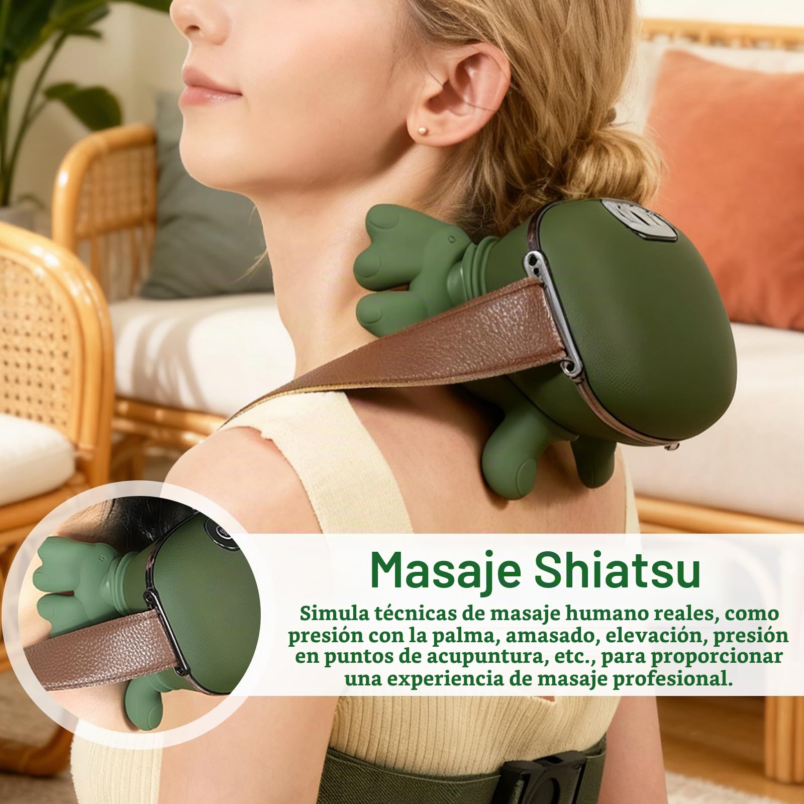 Masajeador, Espalda Massage Master Masajeador Para Hombros 3 Niveles Masaje 2 Niveles Temperatura MasajeadorEléctrico Cuello Con Calor The Master Inalámbrico Para Mujeres Y Hombres Regalos Navidad