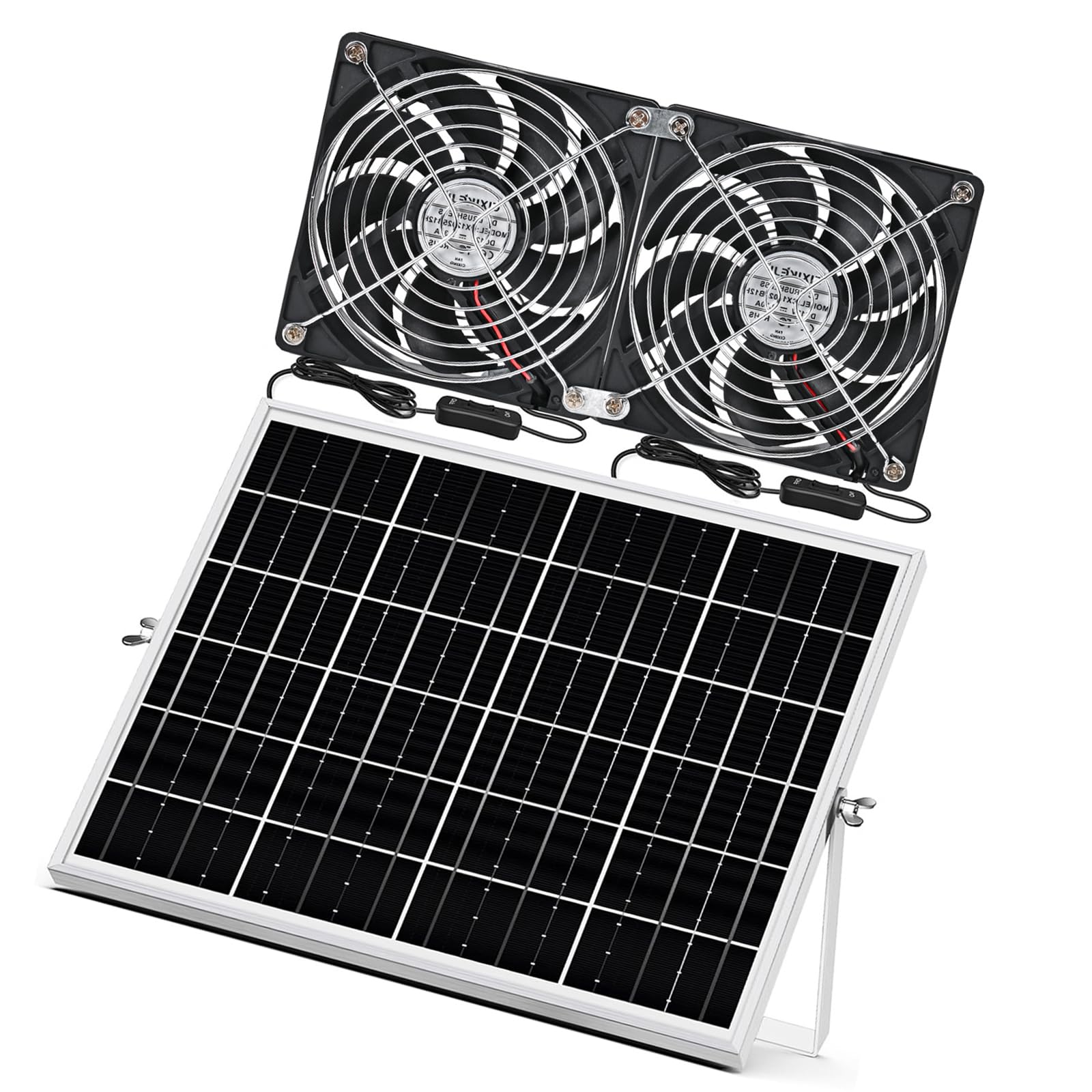 Upgraded ABS Solars Exhaust Fan 12W Panel Daytime Airflows Solution for Camping Trailers Sheds Window Ventilation Systems Outdoor Solars Ventilation Fan