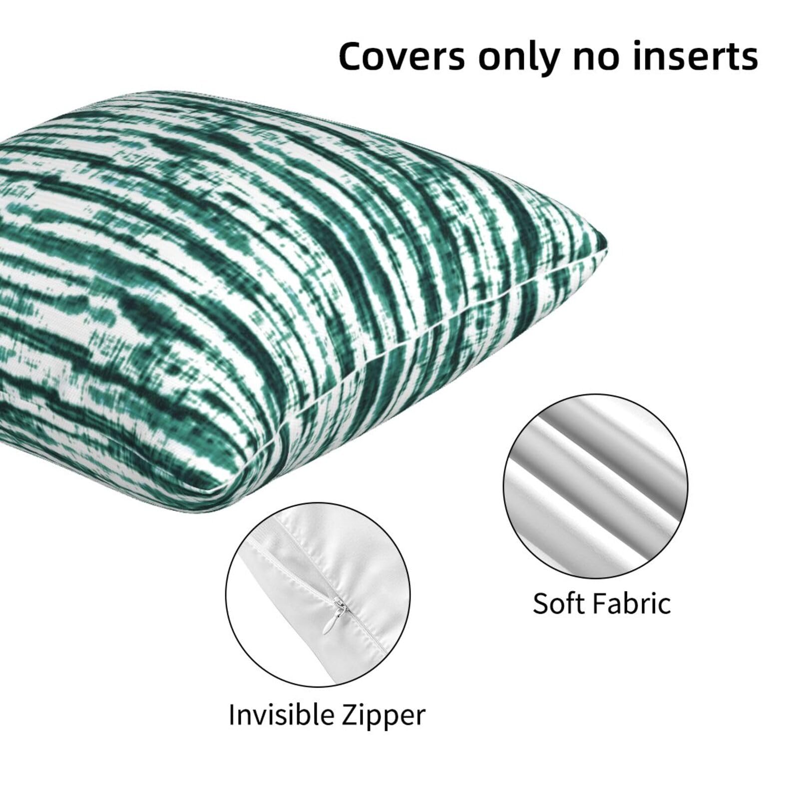 QUALKNOY Set of 2 Velvet Cushion Covers 45x45cm Modern Abstract Art Teal Green Decorative Throw Pillow Cases 18x18 inches for Sofa Living Room Garden Outdoor Courtyard Decor Pillowcases - Image 4