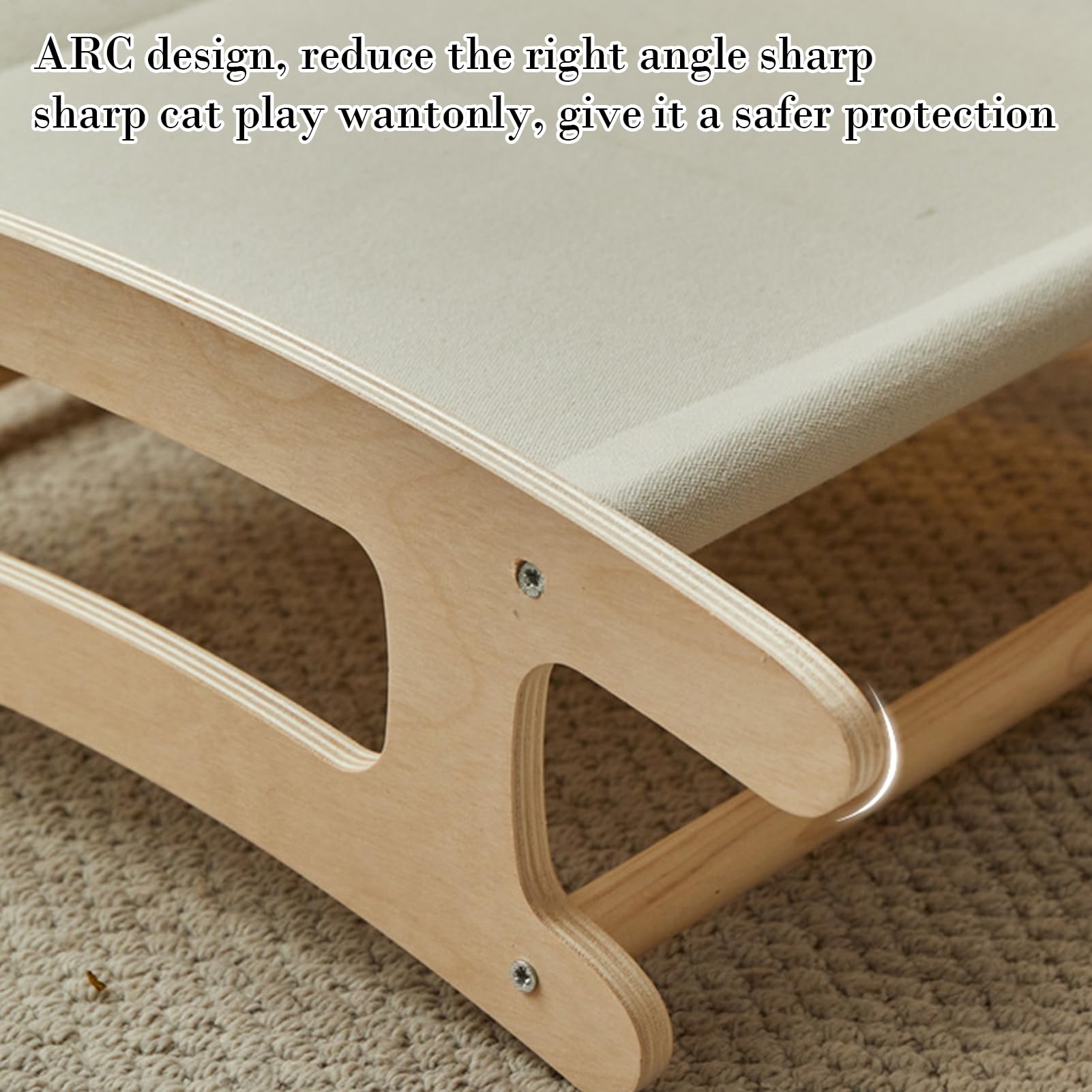 Cama Elevada para Mascotas | Asiento Tumbona Lavable y Moderno - para Mascotas De Madera Desmontable 50.5 X 41.5 X 15.8 Cm | para Gatos Perros Cachorros Y Hogar En Rincon