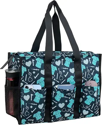  Nurse Bags for Work Nursing Bag Multiple Pockets Waterproof Organizing Zip Top Clinical Bag for Nursing Students