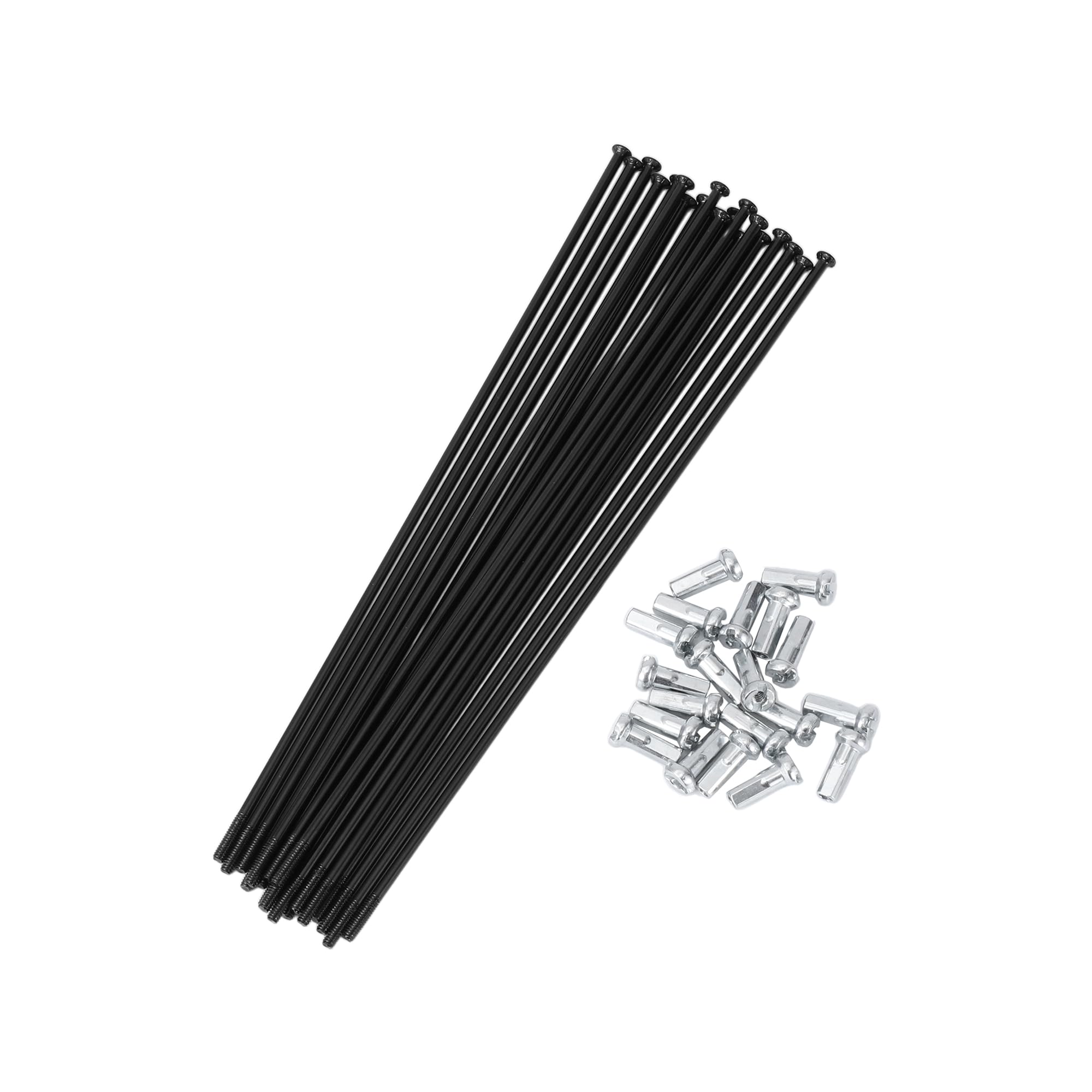 Motoforti 20 Set 14G Straight Pull Bicycle Spokes 148mm Straight Pull Bike Wheel Spokes Carbon Steel Black