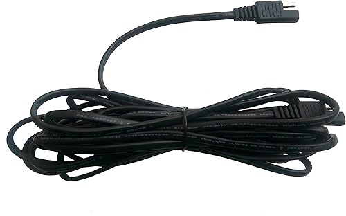 Miniatura 5 de Sunway Solar Cable de extensión de cargador de batería de 16 pies, conectores SAE con terminal de anillo y adaptador de cable de tira desnuda,