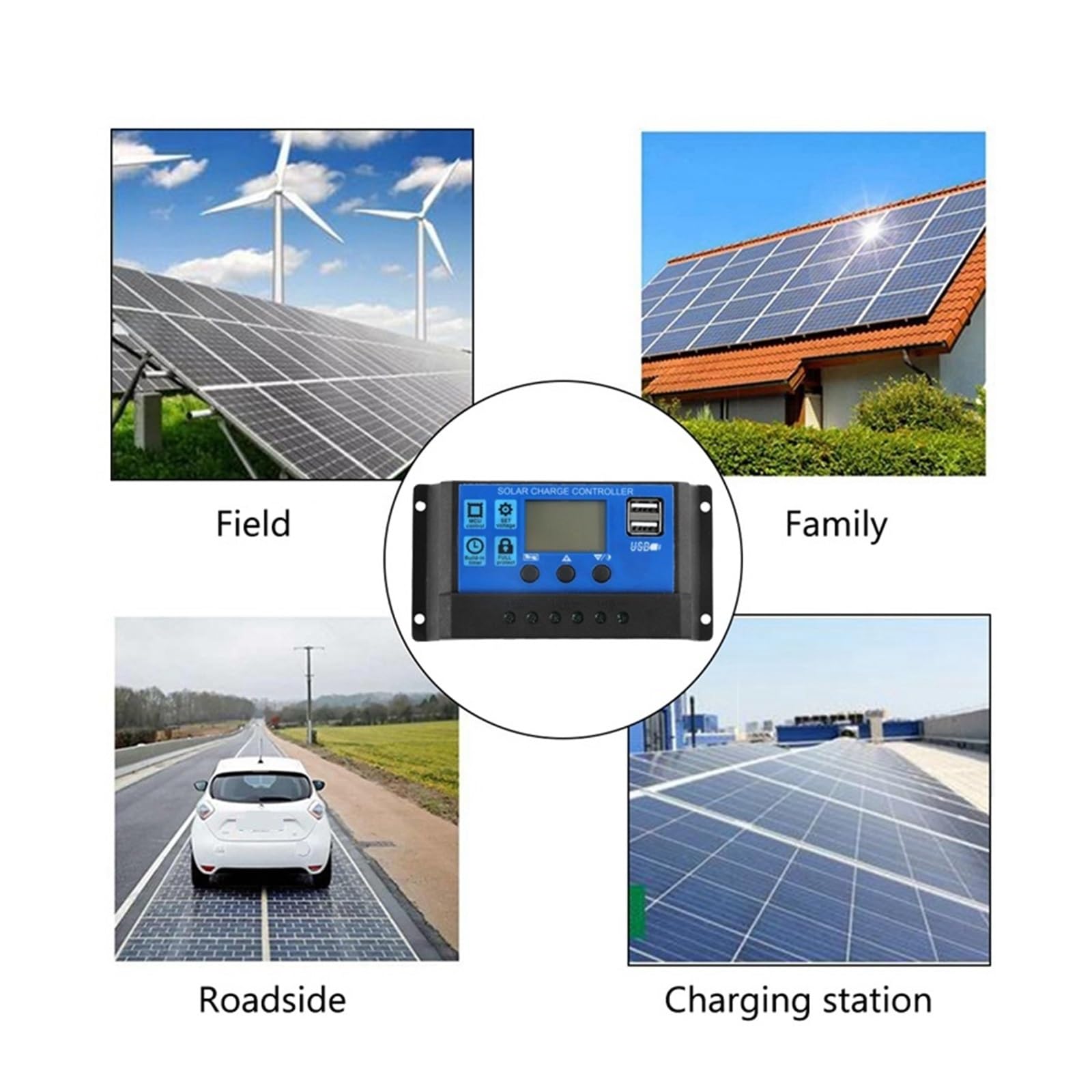 Kit de panel solar con controlador Cargador energía portátil USB for batería banco Camping Car Boat RV Placa Salida Ideal(200W Solar Panel)