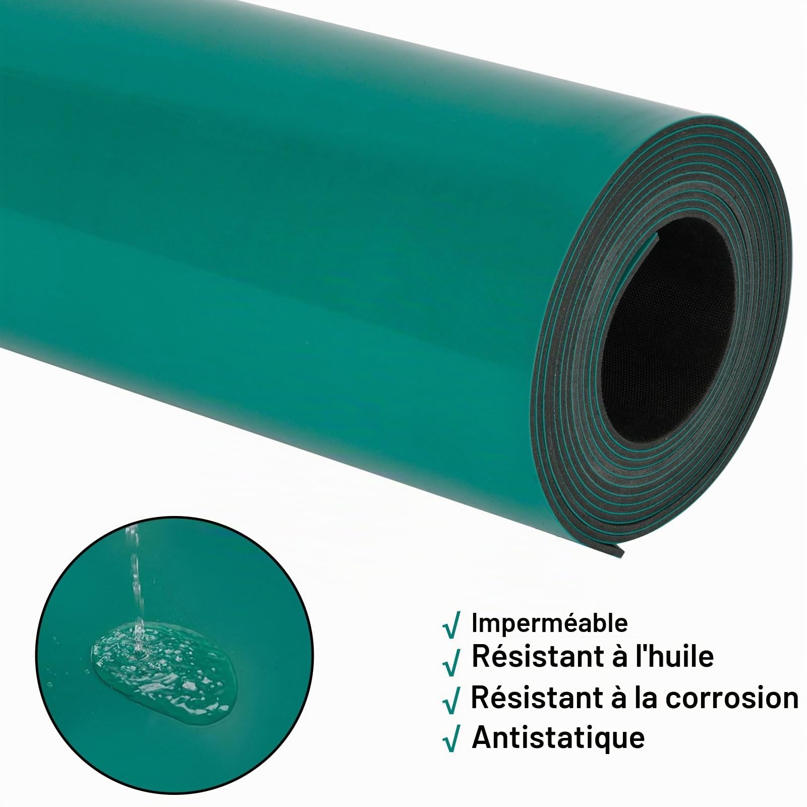 bimiti Tapis de table à souder haute température, 3 m x 60 cm, tapis de table antistatique, tapis ESD pour fer à souder, travail électronique sensible