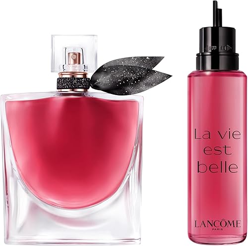Lancôme La Vie Est Belle L'Elixir Eau de Parfum Refillable Duo - Raspberry, Violet & Cocoa Butter - Floral Women's Perfume Including 3.4 Fl Oz & Refill 3.4 Fl Oz